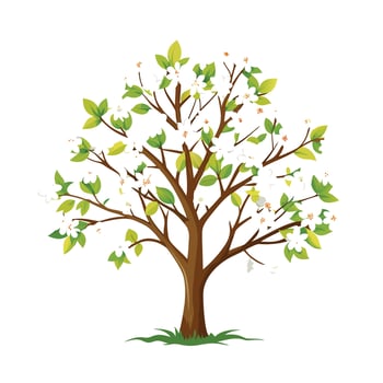Beautiful Single Big Tree Illustration vector