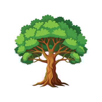 Beautiful Single Big Tree Illustration vector