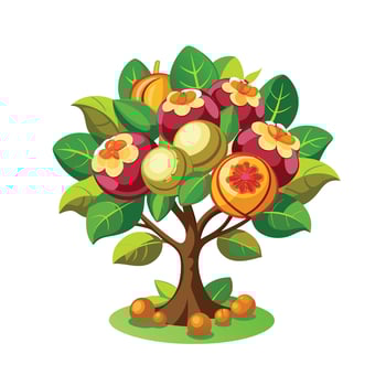 Beautiful Single Big Tree Illustration vector