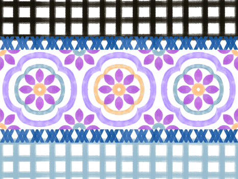 Hand drawn Ikat geometric colorful ornament arrangement Tribal ethnic texture. Seamless pattern in Aztec style. png