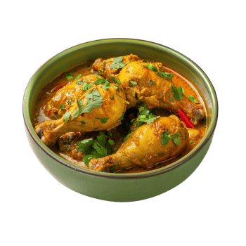 A karai korma in bowl isolated on transparent background png