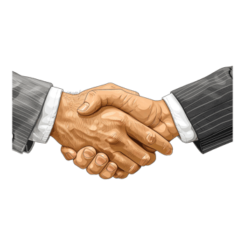 Partnership Handshake Colorful Design Clipart Illustration png