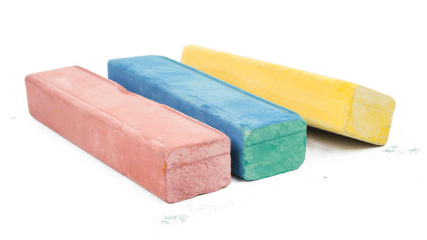 Colored chalks over isolated on a transparent background png