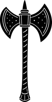black and white axe illustration. woodwork, line art, woodcutter, woodworking, wooden, ax, carpenter, vector