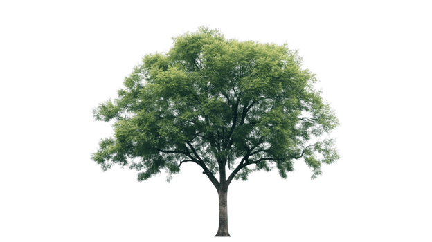 Green tree isolated on a transparent background png