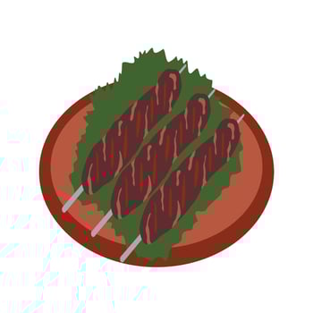 Arabic Food Collection kofta vector