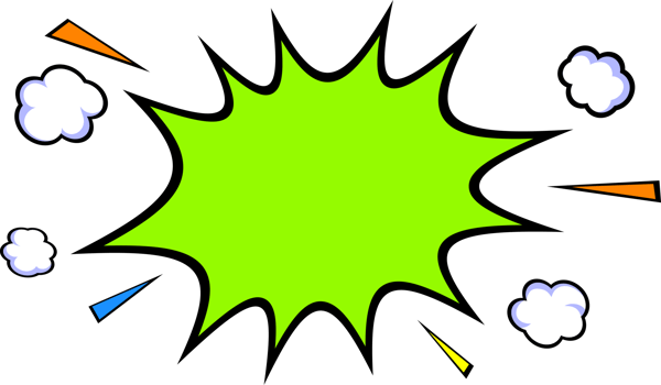 Blank comic speech bubble effect design for comic background, comic strip png