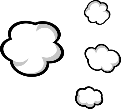 Abstract creative concept comic pop art style blank, layout template with clouds beams empty speech bubble png