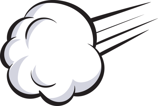 Comic speech bubble with cloud and halftone shadow, pop art style png
