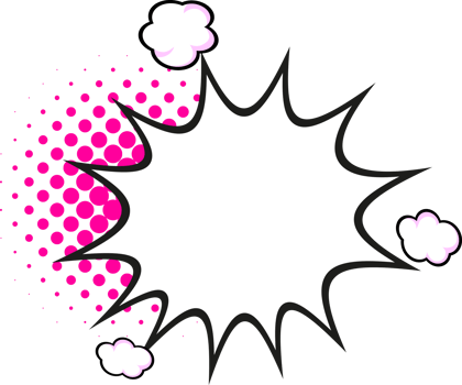 Retro empty comic bubbles and elements halftone shadows on transparent vintage design pop art style png
