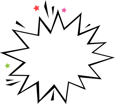 Pop Comic Expression text element background effect png