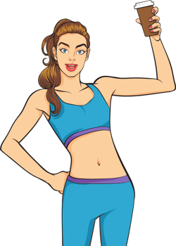 Relaxed woman sipping coffee on a casual day png