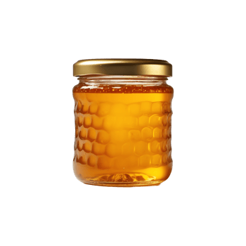 Golden Treasure Honey Jar Isolated on Transparent Background png