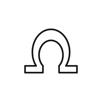omega logo sign outline vector