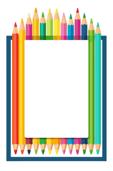 graphics frame Rectangle made of colored pencils png