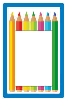 graphics frame Rectangle made of colored pencils png