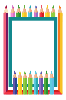 graphics frame Rectangle made of colored pencils png