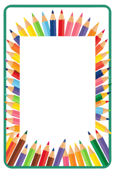 graphics frame Rectangle made of colored pencils png