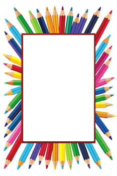 graphics frame Rectangle made of colored pencils png