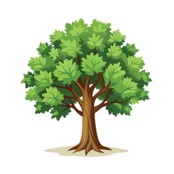 Beautiful Single Big Tree Illustration vector