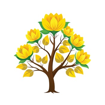 Beautiful Single Big Tree Illustration vector