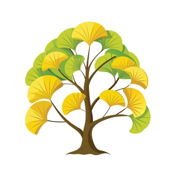 Beautiful Single Big Tree Illustration vector