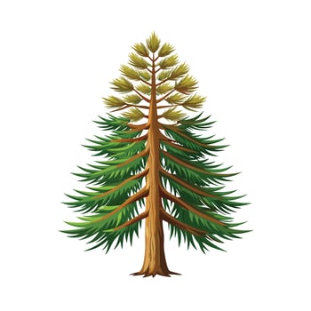 Beautiful Single Big Tree Illustration vector