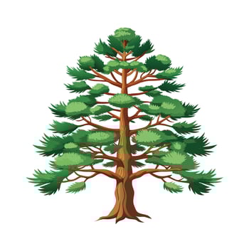 Beautiful Single Big Tree Illustration vector