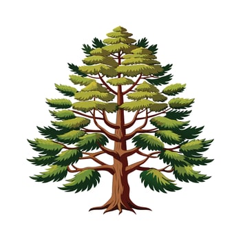 Beautiful Single Big Tree Illustration vector