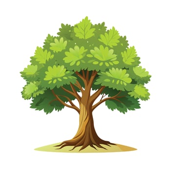 Beautiful Single Big Tree Illustration vector
