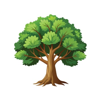 Beautiful Single Big Tree Illustration vector