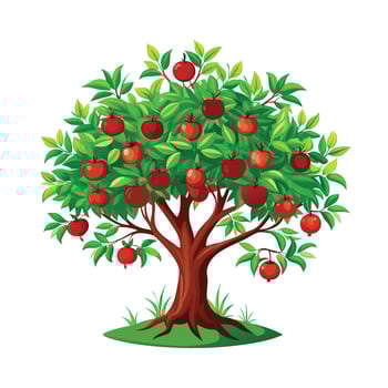 Beautiful Single Big Tree Illustration vector
