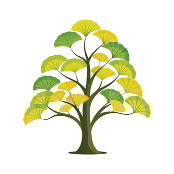 Beautiful Single Big Tree Illustration vector