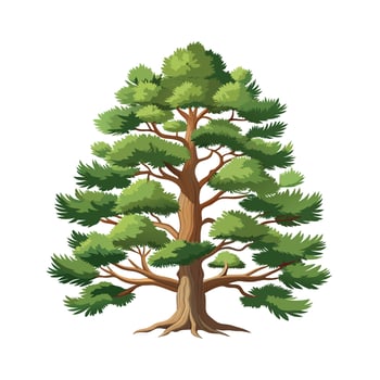 Beautiful Single Big Tree Illustration vector