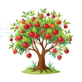 Beautiful Single Big Tree Illustration vector