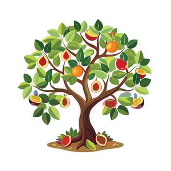 Beautiful Single Big Tree Illustration vector