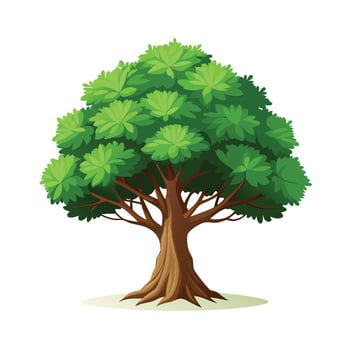 Beautiful Single Big Tree Illustration vector