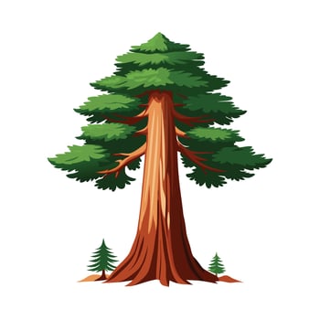 Beautiful Single Big Tree Illustration vector