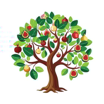 Beautiful Single Big Tree Illustration vector