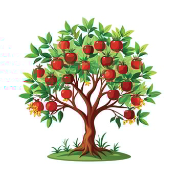 Beautiful Single Big Tree Illustration vector