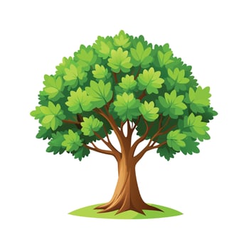 Beautiful Single Big Tree Illustration vector