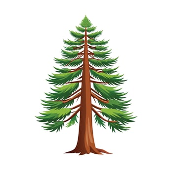 Beautiful Single Big Tree Illustration vector