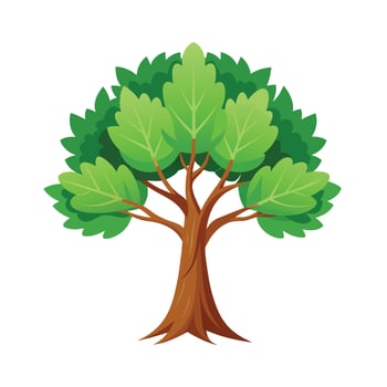 Beautiful Single Big Tree Illustration vector