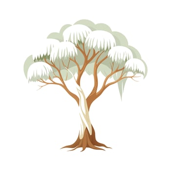 Beautiful Single Big Tree Illustration vector