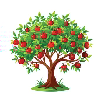 Beautiful Single Big Tree Illustration vector