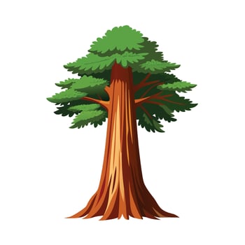 Beautiful Single Big Tree Illustration vector