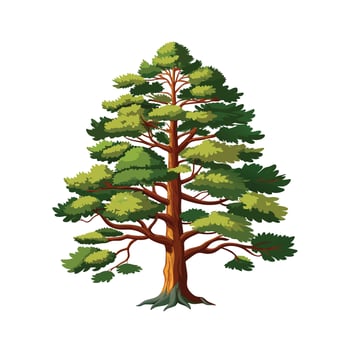 Beautiful Single Big Tree Illustration vector
