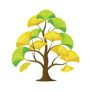 Beautiful Single Big Tree Illustration vector