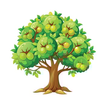 Beautiful Single Big Tree Illustration vector