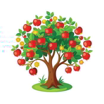Beautiful Single Big Tree Illustration vector